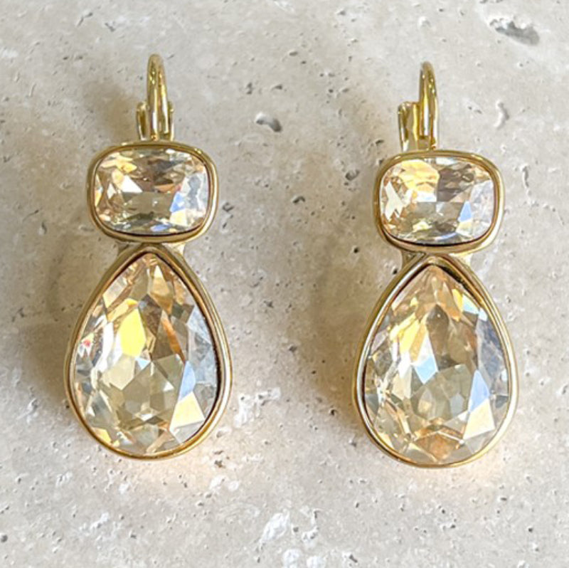 French Hook Crystal Earrings