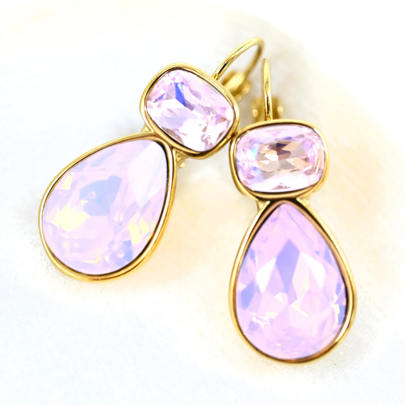 French Hook Crystal Earrings