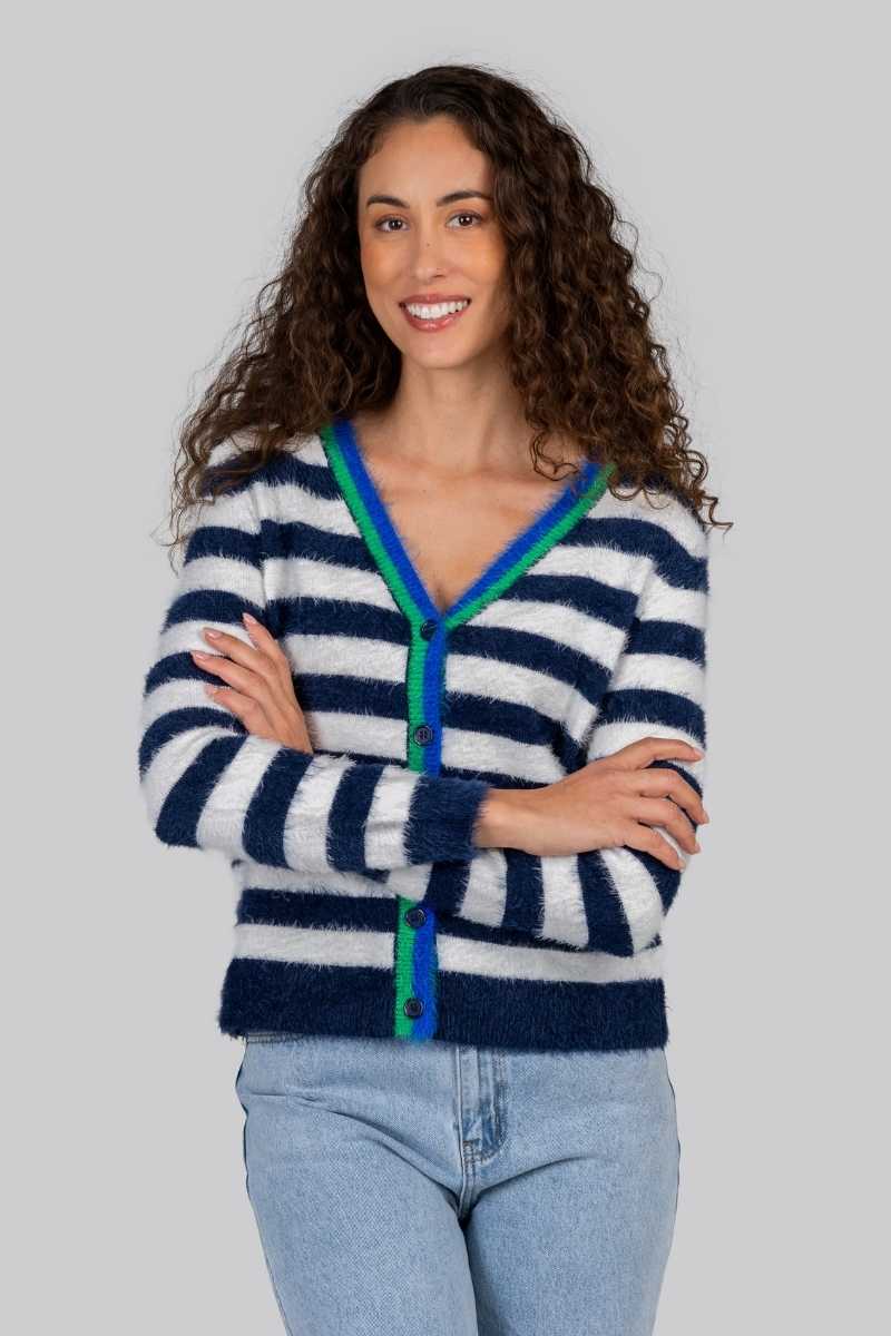 Viscose Blend V Neck Cardi
