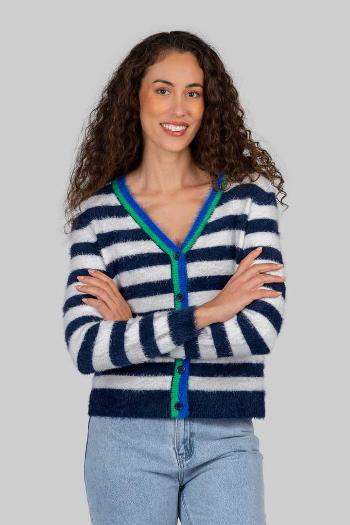 Viscose Blend V Neck Cardi