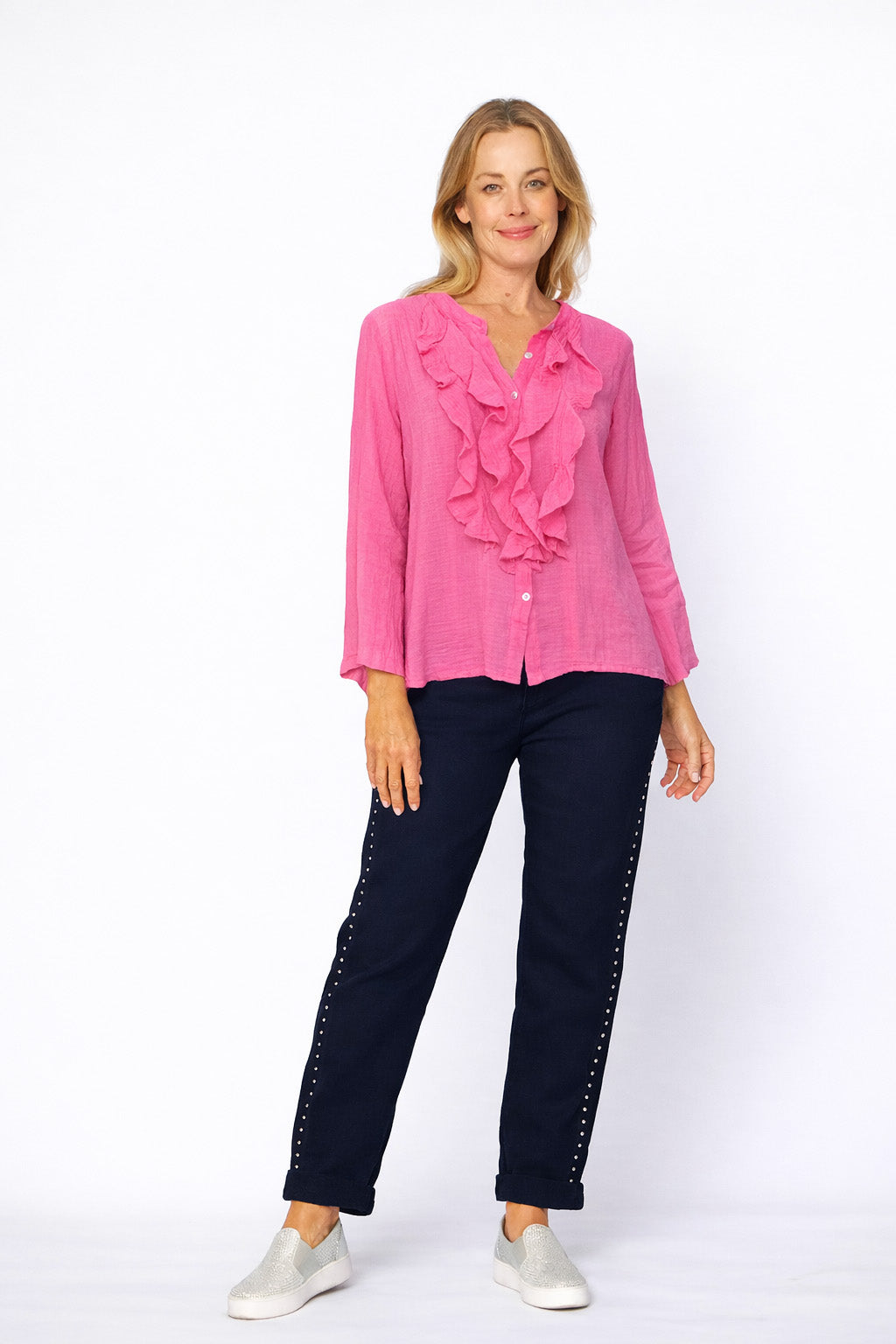 Cotton Muslin Frill Top