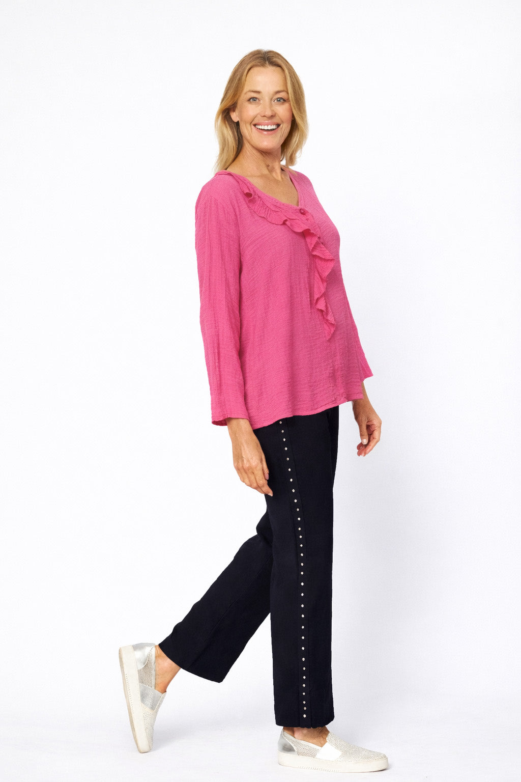 Cotton Muslin Frill Top