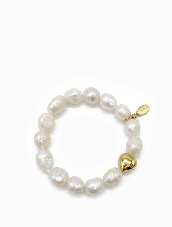 Lucienne Heart &amp; Pearl Bracelet Large