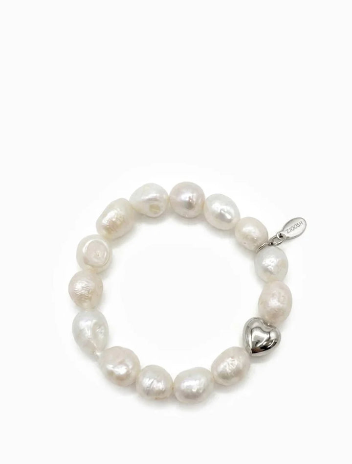 Lucienne Heart &amp; Pearl Bracelet Large