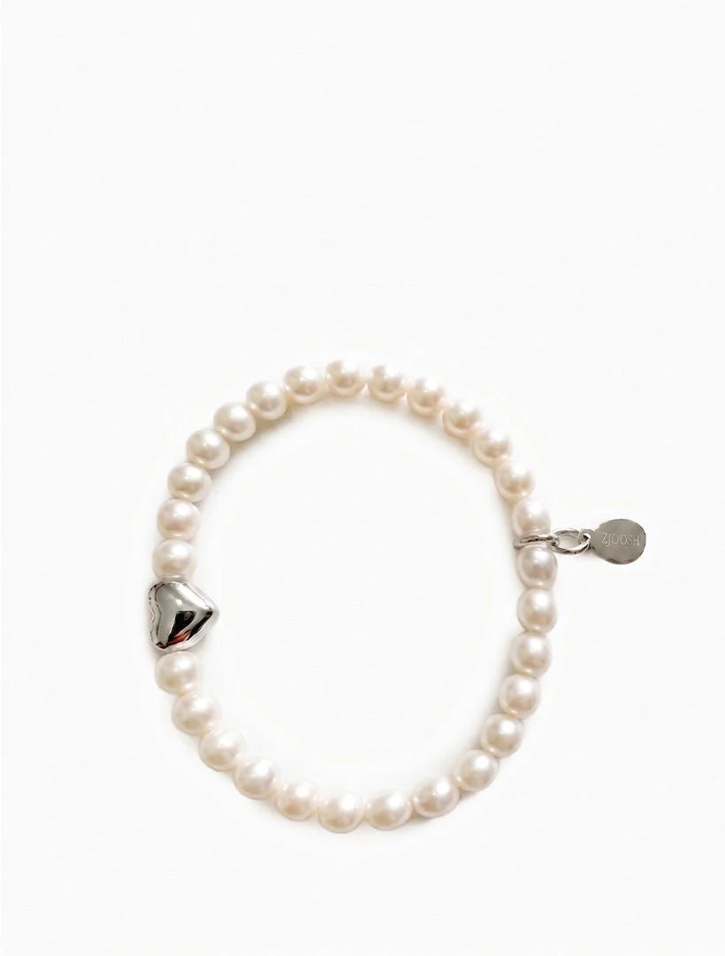 Lucienne Heart &amp; Pearl Bracelet Small