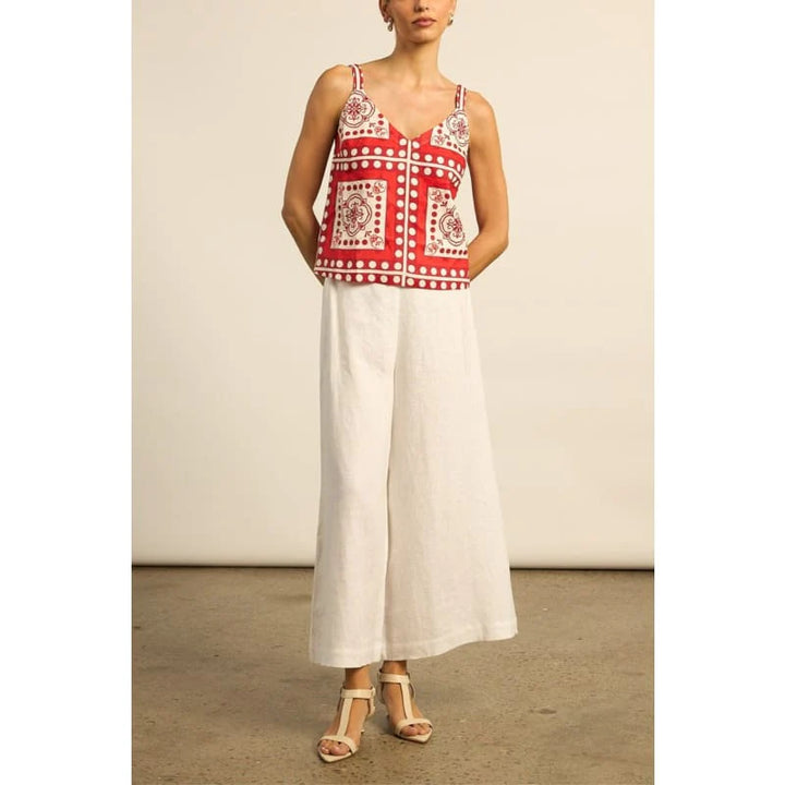 Memo Top- Poppy Scarf