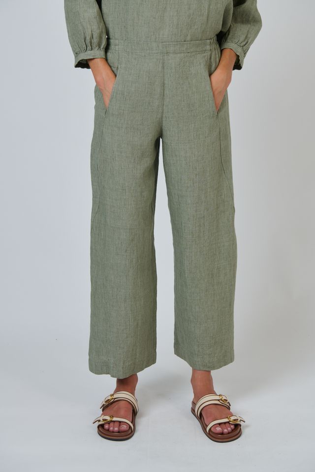 Linen Pant- Artichoke