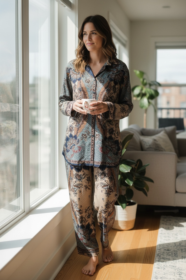 Abruzzo Silk Button through Shirt