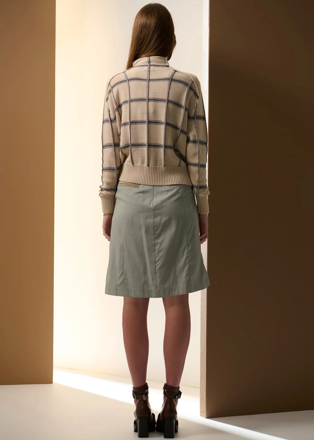 Sable Funnel Neck Knit