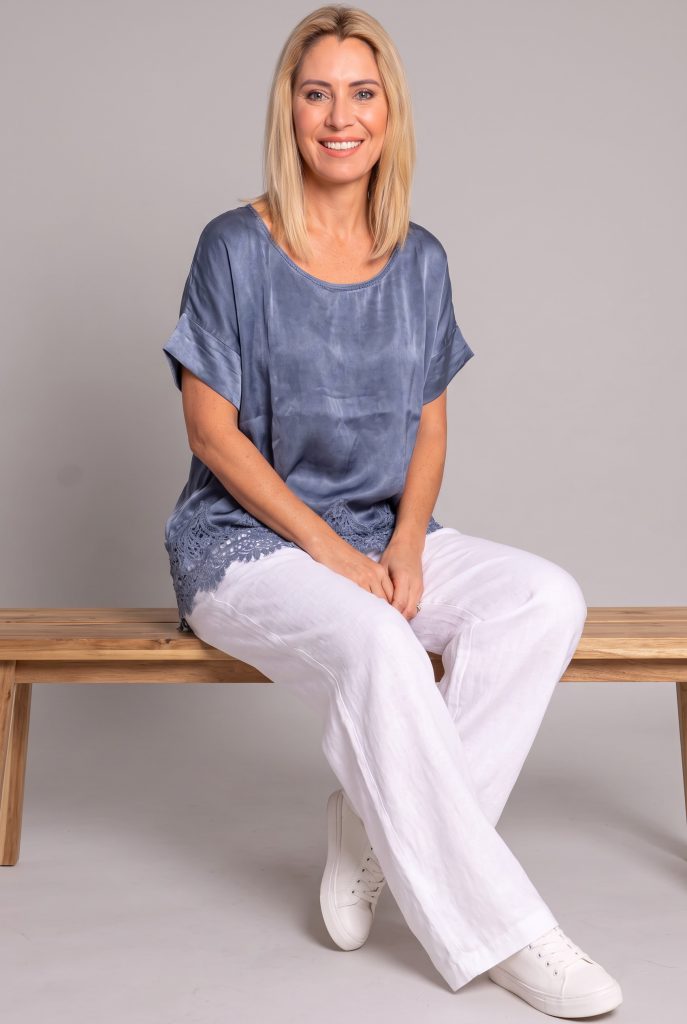 Scalo Satin Top