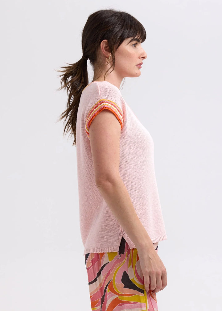 Stripe Trim Top