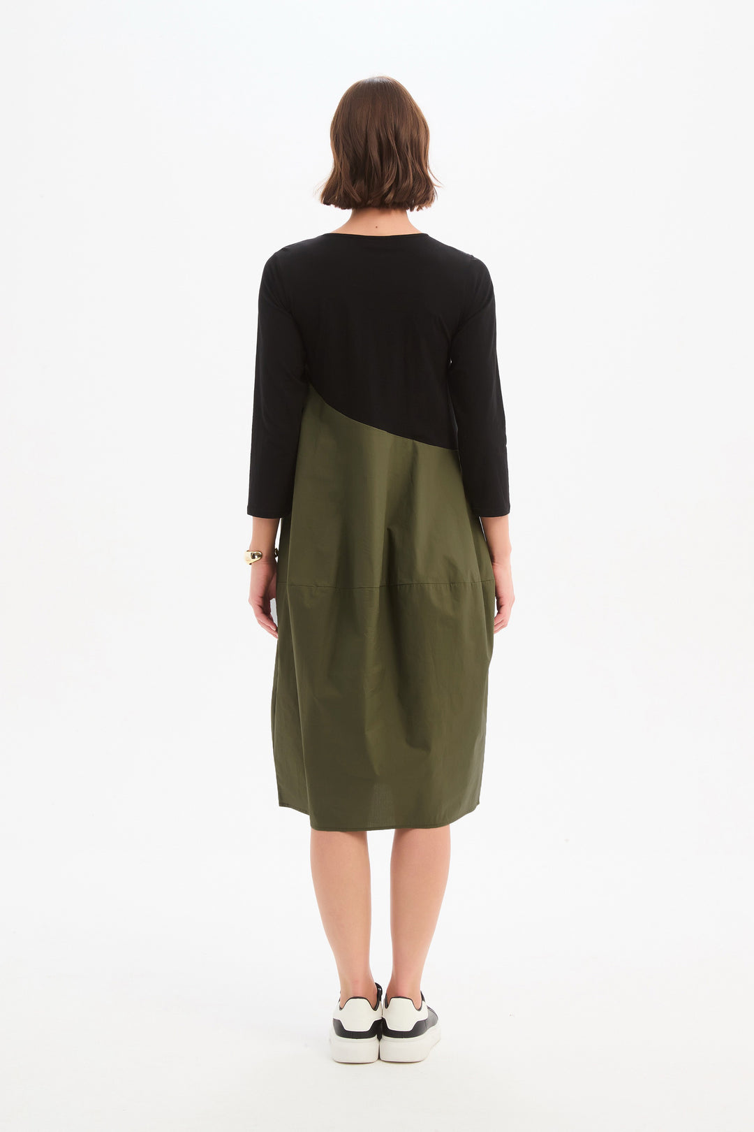 Diagonal Seam Combi dress