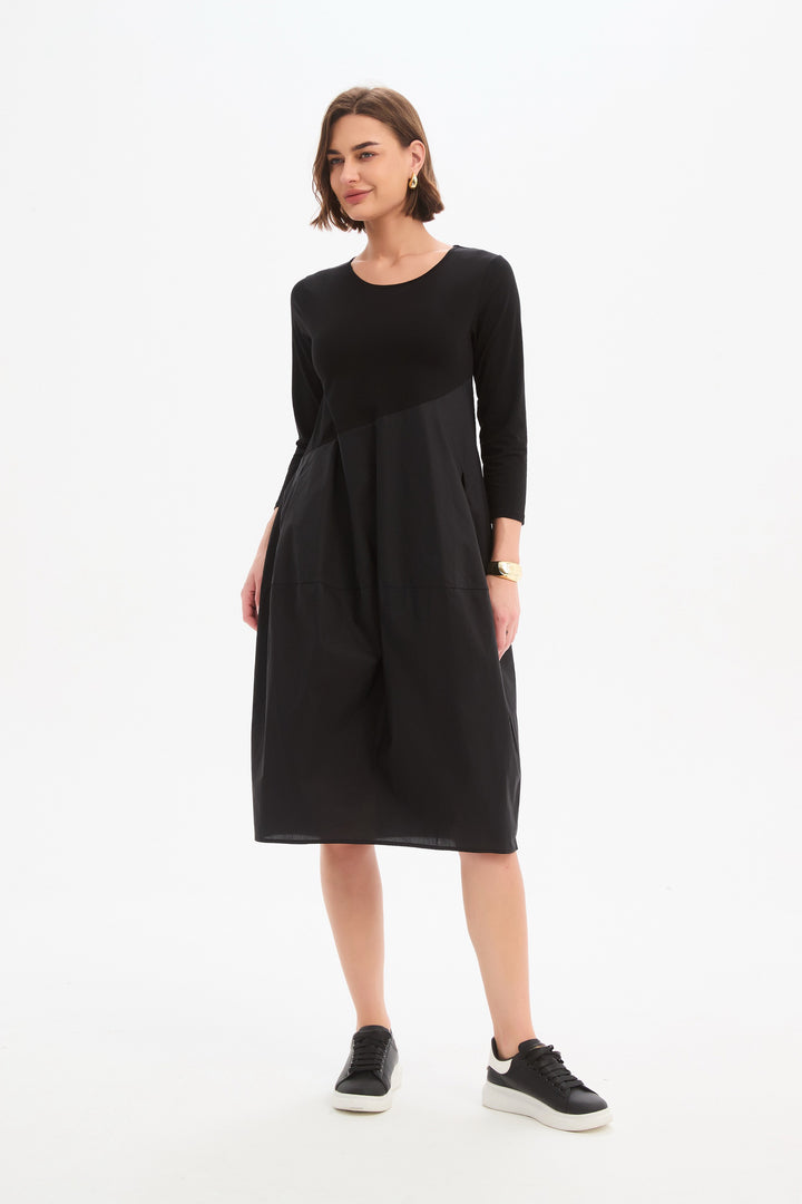 Diagonal Seam Combi dress