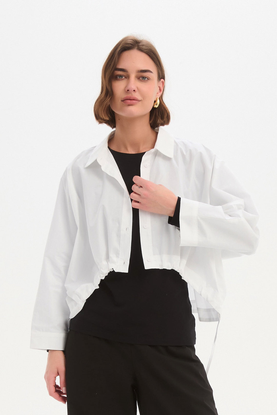 Wide Crop Overshirt