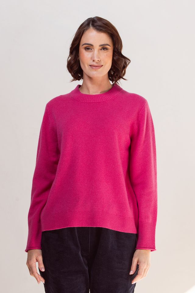 Pink Merino Crew Neck sweater