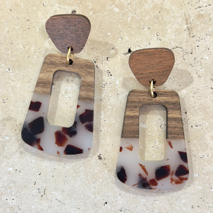 Wood/acrylic Earrings