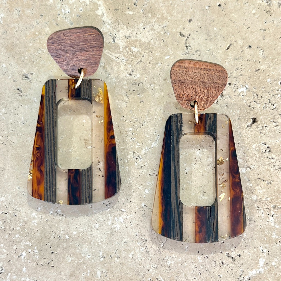 Wood/acrylic Earrings