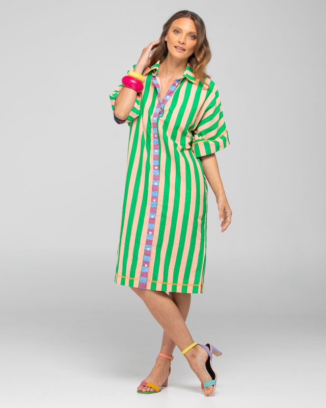 Maui Shirt Dress - Capri Peach